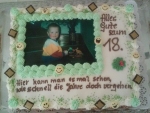Foto-Torte mit Spruch