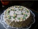 Cremtorte zur Silberhochzeit zweistckig