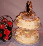 zweistckige Hochzeitstorte fr Goldene Hochzeit