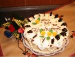 Cremtorte zur Silberhochzeit