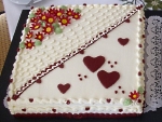 2-teilige Hochzeitstorte